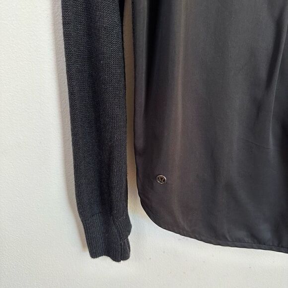 Lululemon Women’s Heathered Black Cardi in The Front Cardigan Sweater - Picture 7 of 9